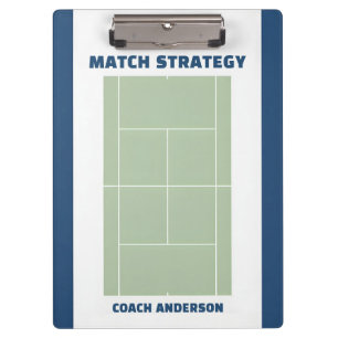 Tennis-Trainer-Name Taktische Spielfeld-Strategie Klemmbrett