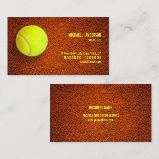 Tennis-Trainer-Sport Visitenkarte (Vorne/Hinten)