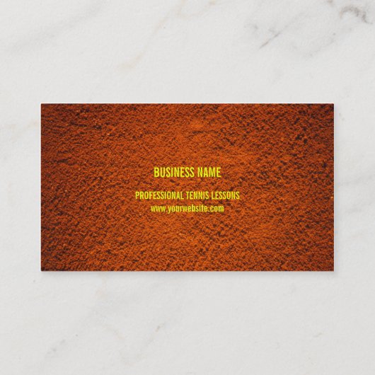 Tennis-Trainer-Sport Visitenkarte (Rückseite)