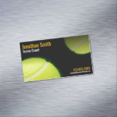 Tennis-Trainer-Trainer-Praxis-Lektionen Magnetische Visitenkarte (Beispiel)