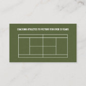 Tennis-Trainer Visitenkarte (Rückseite)