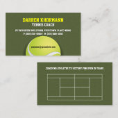 Tennis-Trainer Visitenkarte (Vorne/Hinten)