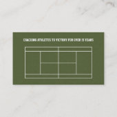 Tennis-Trainer Visitenkarte (Rückseite)