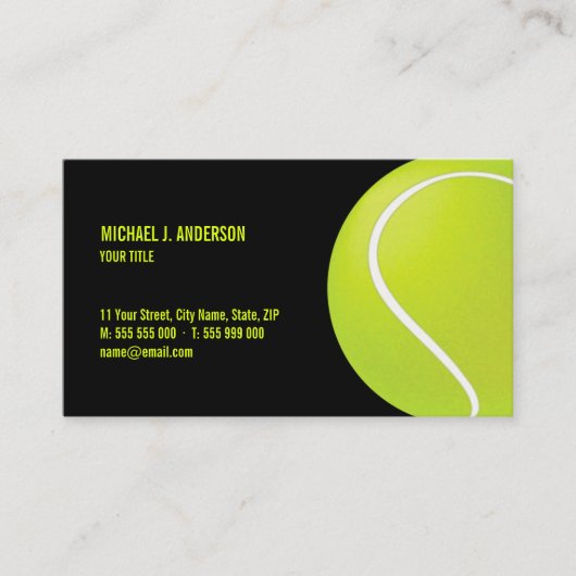 Tennis-Trainer-Visitenkarte Visitenkarte (Vorderseite)