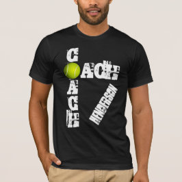 Tennis-Trainergrunge-individueller Name T-Shirt