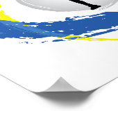 Tennis Tricolor Emblem (männlich) Poster (Ecke)