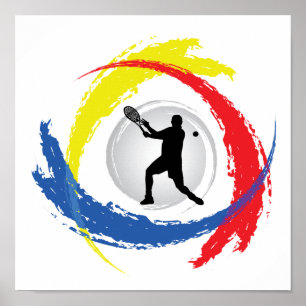 Tennis Tricolor Emblem (männlich) Poster