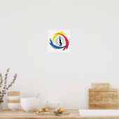 Tennis Tricolor Emblem (Weiblich) Poster (Küche)