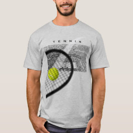 Tennis-Turnier mit Schläger, der Ball in Moti trif T-Shirt