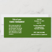 TENNIS Turnier-oder Tennis-Match-Einladungen Einladung (Rückseite)