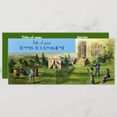 TENNIS Turnier-oder Tennis-Match-Einladungen Einladung (Vorne/Hinten)