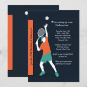 Tennis-Typ-Einladung Einladung (Vorne/Hinten)