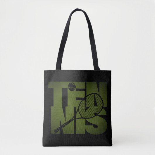 Tennis Typografie Tasche (Vorderseite)