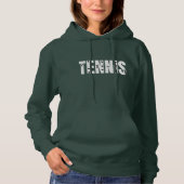 Tennis Typografie Text Schwarz & Weiß Cool Modern Hoodie (Vorderseite)