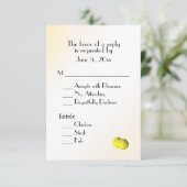 Tennis UAWG mit Menü RSVP Karte (Stehend Vorderseite)