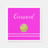 Tennis "überserviert" serviette (Vorderseite)