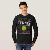 Tennis Ugly Christmas Sweater T-Shirt (Vorne ganz)