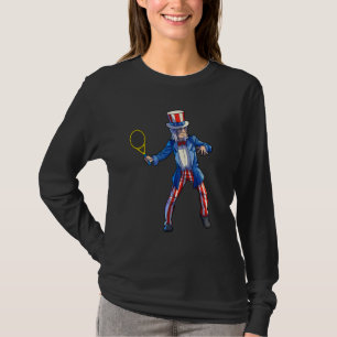 Tennis Uncle Sam 4. Juli Männer Junge American Fla T-Shirt