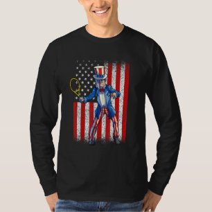 Tennis Uncle Sam 4. Juli Männer Junge American Fla T-Shirt