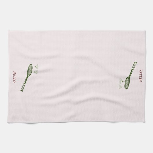 Tennis und Martini Geschirrtuch (Horizontal)