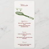 Tennis und Martini-Party Menükarte (Vorderseite)