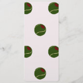 Tennis und Martini-Party Menükarte (Rückseite)