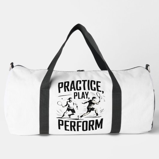 Tennis und Motivation - practice play perform Duffle Bag (Vorderseite)