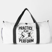 Tennis und Motivation - practice play perform Duffle Bag (Rückseite)