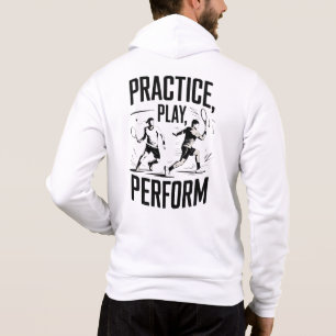 Tennis und Motivation - practice play perform Hoodie
