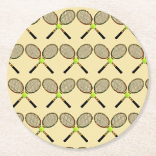 Tennis-Untersetzer Runder Pappuntersetzer