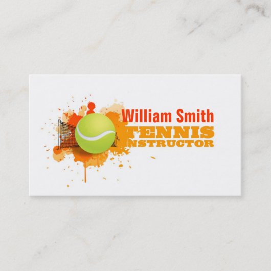 Tennis Unterweisend Visitenkarte (Vorderseite)