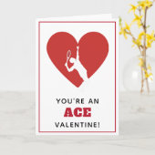 Tennis Valentine Rotes Herz Romantischer Abend Spa Karte (Gelbe Blume)