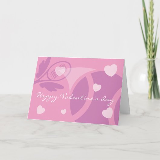 Tennis-Valentinenkarte Feiertagskarte (Vorderseite)