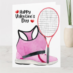 TENNIS Valentinstag an Spieler mit Liebe     Karte