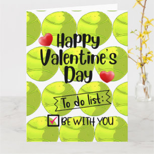 TENNIS Valentinstag an Spieler mit Liebe     Karte