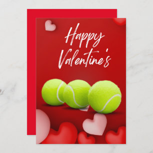 Tennis Valentinstag mit LIEBE für Pionierrottage Feiertagskarte