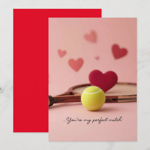 Tennis Valentinstag mit LIEBE für Spieler Feiertagskarte