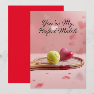 Tennis Valentinstag mit LIEBE für Spieler Feiertagskarte