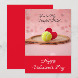 Tennis Valentinstag mit LIEBE für Spieler Feiertagskarte