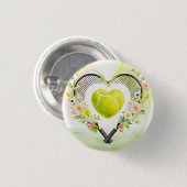TENNIS Valentinstag zum Spieler mit Liebe Button (Vorne & Hinten)
