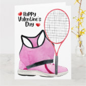 TENNIS Valentinstag zum Spieler mit Liebe Karte (Gelbe Blume)