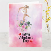 TENNIS Valentinstag zum Spieler mit Liebe Karte (Gelbe Blume)