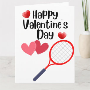 TENNIS Valentinstag zum Spieler mit Liebe Karte