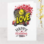 TENNIS Valentinstag zum Spieler mit Liebe Karte (Gelbe Blume)