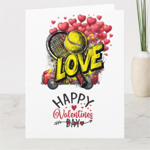 TENNIS Valentinstag zum Spieler mit Liebe Karte