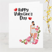 TENNIS Valentinstag zum Spieler mit Liebe Karte (Gelbe Blume)