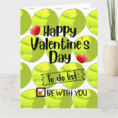 TENNIS Valentinstag zum Spieler mit Liebe Karte (Vorderseite)
