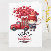 TENNIS Valentinstag zum Spieler mit Liebe Karte (Gelbe Blume)