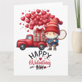 TENNIS Valentinstag zum Spieler mit Liebe Karte