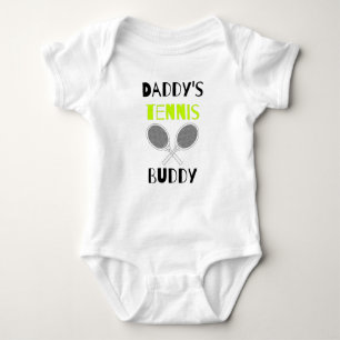 Tennis Vater: Daddy's Tennis Buddy Funny Baby Strampler